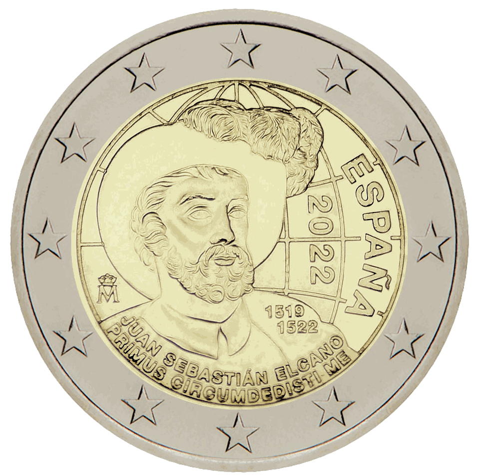 2 Euro gedenkmünze Circumnavigation - Spanien - 2022