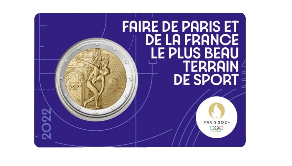 2 Euro Olympische Spiele Paris 2024 Frankreich 2022