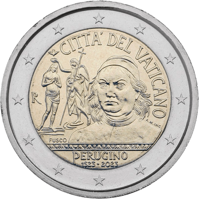 2 Euro gedenkmünze Perugino - Vatikan - 2023